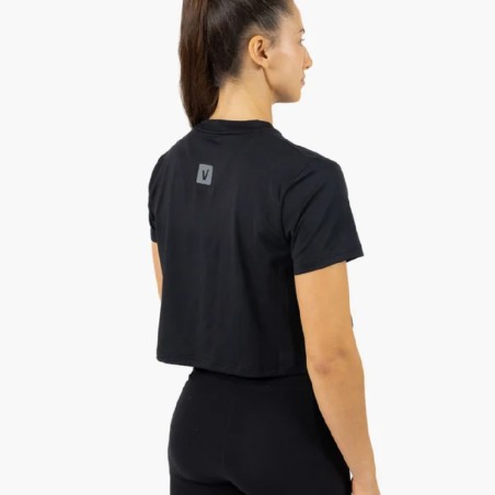 1014 NEGRO HOLO CROP TOP NEGRO