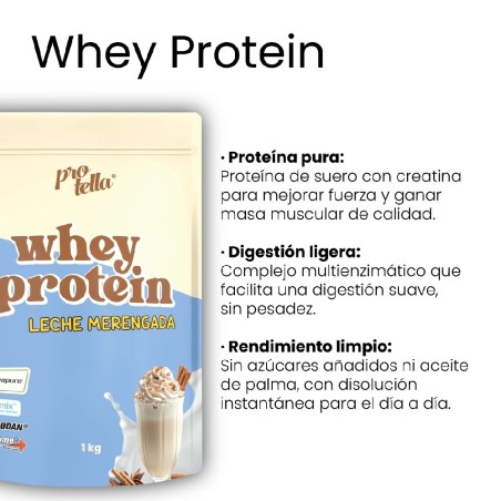 1104 BLANCO WHEY PROTEIN PROTELLA 1KG LECHE MERENGAD