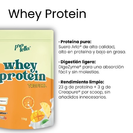 1110 NARANJA WHEY PROTEIN PROTELLA 1KG TROPICAL