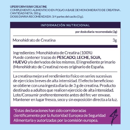 1245 BLANCO UPERFORM RAW CREATINE NEUTRO 200