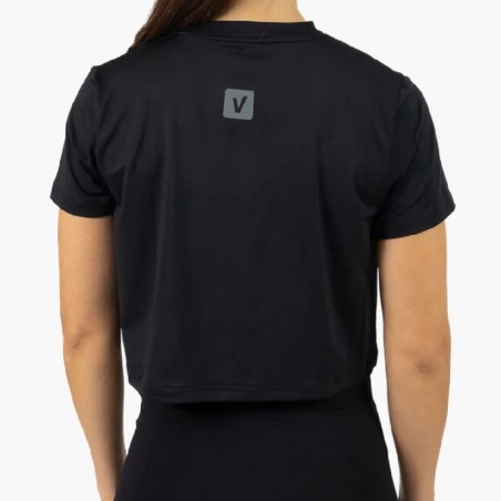 1566 NEGRO HOLO CROP TOP NEGRO