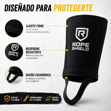 1660 NEGRO ESPINILLERA ROPE SHIELD