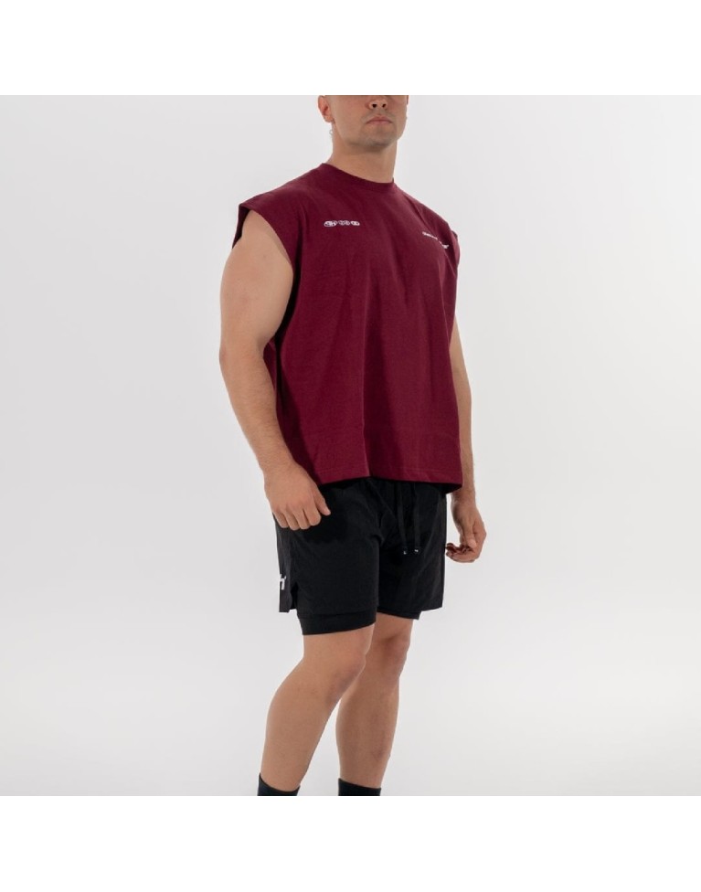 1663 GRANATE TANK TOP OVERSIZE QH WINE