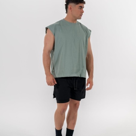 1665 VERDE TANK TOP OVERSIZE QH GREEN