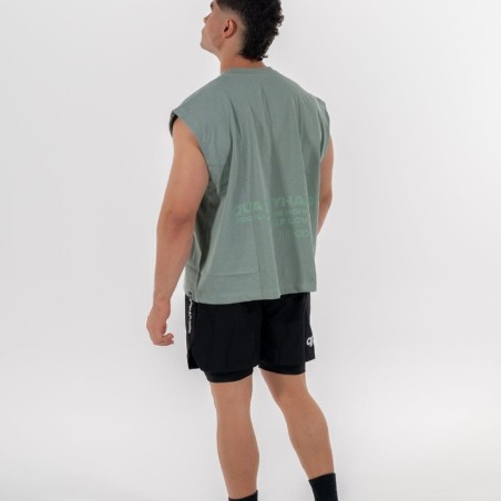 1666 VERDE TANK TOP OVERSIZE QH GREEN