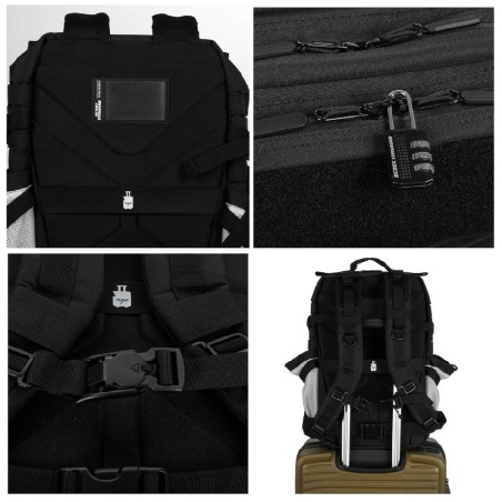 495 NEGRO BLANCO MOCHILA TACT V2 45L