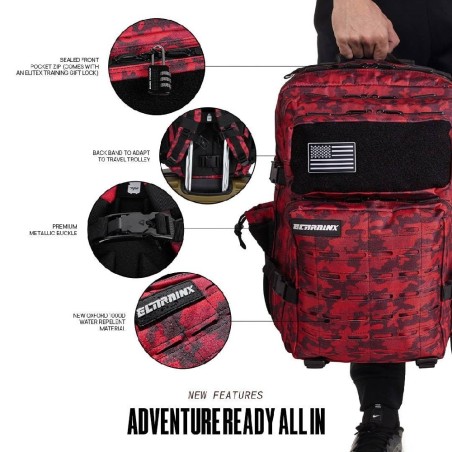 761 CAMUFLAJE ROJO MOCHILA TACT V2 45L CAMO ROJO