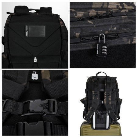 831 NEGRO MOCHILA TACT V2 45L CAMO NEGRO