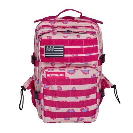 911 ROSA MOCHILA TACT PEQUEÑA 25L CREAM LEOPARD